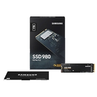 Samsung 980 (MZ-V8V1T0BW) 1TB NVMe SSD, M.2 Interface, PCIe Gen3, 2280, Read 3500MB/s, Write 3000MB/s, 5 Year Warranty