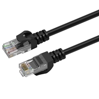 Prevo CAT6-BLK-10M Network Cable, RJ45 (M) to RJ45 (M), CAT6, 10m, Black, Oxygen Free Copper Core, Sturdy PVC Outer Sleeve & Clip Protector, Retail Box Packaging