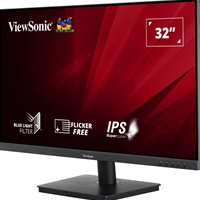 Viewsonic VA3209-2K-MHD 32 Inch IPS Frameless Monitor, 2K, 75Hz, 4ms, HDMI, DisplayPort, HD, Built-In Speakers, VESA