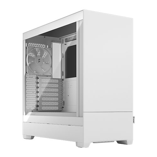 Fractal Design Pop Silent (White TG) Gaming Case w/ Clear Glass Window ...