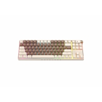 Royalaxe R87 Hot Swappable Mechanical Keyboard, 80% TKL Design, 89 Keys, 2.4GHz, Bluetooth 5.0 or Wired Connection, TTC Golden-Pink Switches, RGB, Windows and Mac Compatible