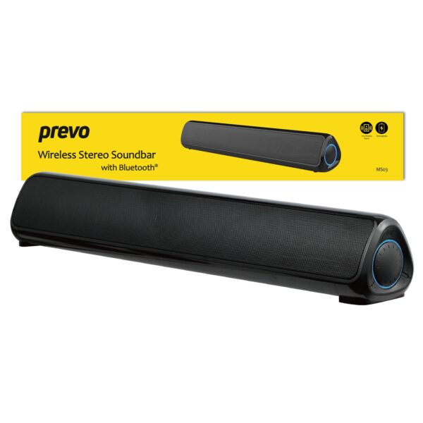 Prevo MS03 Wireless Stereo Soundbar with Bluetooth