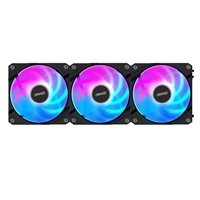 Gigabyte AORUS EZ Chain Fan 120 Ice 120mm ARGB Fans with Easy Daisy-Chain Setup 3-Pack Black