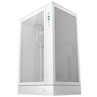 DeepCool CH270 Digital Micro-ATX Case, Mini-Tower PC Case with Tempered Glass Side Panel, USB-C Port, High Airflow Support for 360mm Radiator, ATX PSU, White