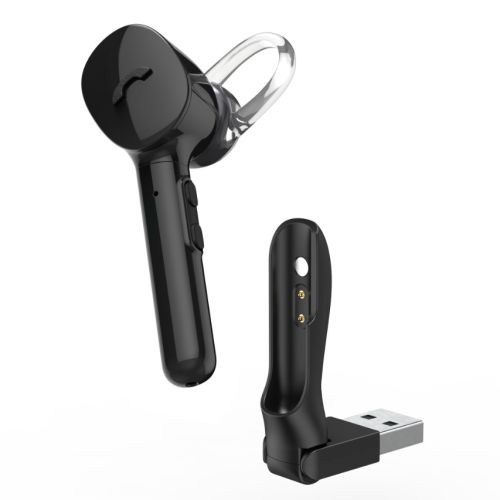 Hama (MyVoice1300) Mono-Bluetooth Headset, Multipoint Technology, Voice Control, 4 Hours Talk Time, USB Charging Station, Black