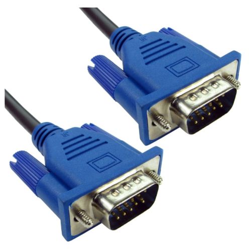 BUILDIT SVGA Cable, Male To Male, Blue Hoods, 2 Metres