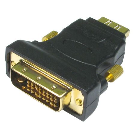 BUILDIT DVI-D Male to HDMI Female Converter Dongle
