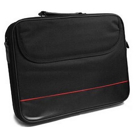 BUILDIT 15.6" Laptop Carry Case, Black with front Storage Pocket