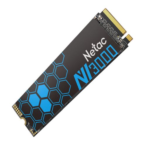 NETAC NV3000 (NT01NV3000-1T0-E4X) 1TB NVMe SSD, M.2 Interface, PCIe Gen3, 2280, Read 3400MB/s, Write 2900MB/s, Heatsink, 5 Year Warranty