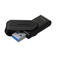 Kingston DataTraveler Exodia S DTXS/64GB USB Flash Drive, 64GB, USB 3.2,  Black, Swivel Cap Design