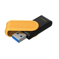 Kingston DataTraveler Exodia S DTXS/512GB USB Flash Drive, 512GB, USB 3.2, Black/Yellow, Swivel Cap Design