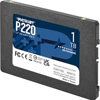 Patriot P220 (P220S1TB25) 1TB 2.5 Inch SSD, Sata 3 Interface, Read 520MB/s, Write 430MB/s, 3 Year Warranty