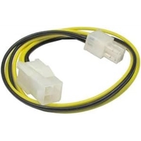 4-Pin ATX (M) to 4-Pin ATX (F) 0.28m Black and Yellow OEM Internal Extension Cable