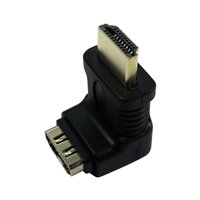 Target HDMI right angled male to female adapter, due to the position of the HDMI port it can make 270 on some devices