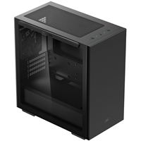 DeepCool MACUBE 110 Case, Home & Business, Black, Micro Tower, 2 x USB 3.0, Tempered Glass Side Window Panel, Micro ATX, Mini-ITX