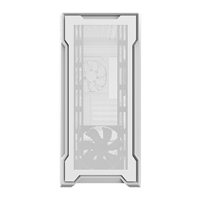 Gigabyte C102 GLASS ICE Mid-Tower Case, White, Tempered Glass Side Panel, USB 3.0 x2, 360mm Liquid Cooling Support, Pre-installed 120mm Fans, RGB Lighting Support, Magnetic Front Panel, PSU Shroud