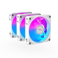 Gigabyte AORUS EZ Chain Fan 120 Ice 120mm ARGB Fans with Easy Daisy-Chain Setup 3-Pack White