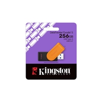 Kingston DataTraveler Exodia S DTXS/256GB USB Flash Drive, 256GB, USB 3.2, Black/Orange, Swivel Cap Design