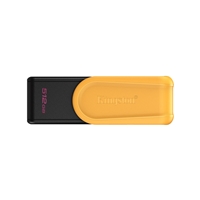 Kingston DataTraveler Exodia S DTXS/512GB USB Flash Drive, 512GB, USB 3.2, Black/Yellow, Swivel Cap Design