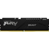 Kingston FURY Beast KF552C40BBK2-16  Gaming System Memory, DIMM, DDR5, 5200MHz, 16GB (2 x 8Gb), Black Heatsink, 288 Pin, 1.25v, CL40