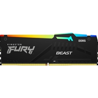 Kingston FURY Beast KF560C36BBEAK2-64 Gaming System Memory, DIMM, DDR5, 6000MHz, RGB, 64GB (2 x 32GB), Black Heatsink, 288 Pin, 1.35v, CL36