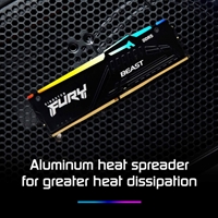 Kingston FURY Beast (KF560C36BBEA-8) 8GB System Memory, 60000MT/s, DDR5, CL36, DIMM, RGB, Black