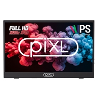 piXL PM156C 15.6 Inch Full HD 60Hz IPS Portable Monitor with USB-C, Mini HDMI & Speakers with Foldable Case & Stand