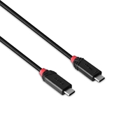 Lindy Black Line 37002 2m USB4 240W Cable, 24 pin USB-C (M) to 24 pin USB-C (M)