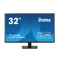 iiyama PROLITE X3270QSU-B1 32 Inch IPS Monitor, Black, 2560x1440, 3ms, 100hz, FreeSync, HDMI, Display Port, USB Hub, Speakers, Int PSU, VESA