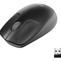 Logitech Wireless Mouse M190, Full Size Ambidextrous Curve Design, 18-Month Battery with Power Saving Mode, USB Receiver, Precise Cursor Control with Wide Scroll Wheel and Scooped Buttons, Black