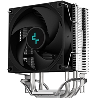 <B>AG300</B><br/>Single-Tower CPU Cooler<br/>The AG300 is a compact single-tower CPU cooler representing a new generation update from the classic GAMMAXX basic coolers with upgraded appearance and efficiency at 150W heat dissipation power.<br/><br/><B>EFFICIENT COOLING POWER</B><br/>Three direct contact copper heat pipes effectively transfer heat for optimal dissipation through the heat sink tower. The 92mm PWM fan outputs balanced airflow for performance and silence.<br/><br/><B>NEW FAMILY APPEARANCE</B><br/>The AG300 adopts a new DeepCool family design and features a unique matrix fin array that densely packs each fin for a neat and firm construction. The nickel plated heat pipes provide extra protection against copper corrosion.<br/><br/><B>EASY INSTALLATION</B><br/>Compatible with multiple socket platforms from Intel and AMD with support for the latest changes. Ensure a proper mount pressure with the included brackets for a seamless installation.<br/><br/><B>Application For</B><br/>Intel: LGA1700 / 1200 / 1151 / 1150 / 1155 / 1851<br/>AMD: AM5 / AM4<br/><br/><B>Product Dimensions</B><br/>119 x 77 x 129 mm<br/><br/><B>Heatsink Dimensions</B><br/>94 x 57 x 129 mm<br/><br/><B>Net Weight</B><br/>350g<br/><br/><B>Heatpipe</B><br/>6 mm x 3 pcs<br/><br/><B>Fan Dimensions</B><br/>92 x 92 x 25 mm<br/><br/><B>Fan Speed</B><br/>500~3050 RPM ± 10%<br/><br/><B>Fan Airflow</B><br/>36.75 CFM<br/><br/><B>Fan Air Pressure</B><br/>2.89 mmAq<br/><br/><B>Fan Noise</B><br/>=30.5 dB(A)<br/><br/><B>Fan Connector</B><br/>4-pin PWM<br/><br/><B>Bearing Type</B><br/>Hydro Bearing<br/><br/><B>Fan Rated Voltage</B><br/>12 VDC<br/><br/><B>Fan Rated Current</B><br/>0.13 A<br/><br/><B>Fan Power Consumption</B><br/>1.56 W