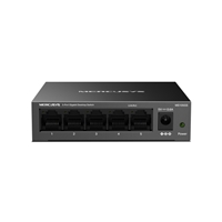<b>MS105GS 5-Port Gigabit Desktop Switch</b><br/><br/><b>Key Features</b><br/>Full Gigabit Ports: 5 x 10/100/1000 Mbps Auto-Negotiation RJ45 port supporting Auto-MDI/MDIX<br/>Multiple Installation Operation: Steel housing