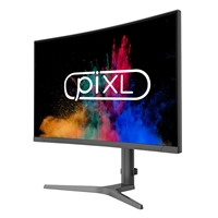 piXL CM27C7 27 Inch Curved Monitor, 165Hz, 1ms, Frameless, Freesync / G-Sync, Full HD, HDMI, Display Port, USB, Black with RGB Lighting, VESA Mount, Height Adjustable - Image 2