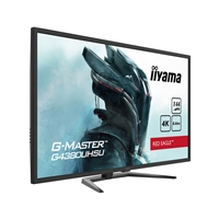 iiyama G-Master G4380UHSU-B1 Red Eagle 43 Inch 4K Gaming Monitor, Black, VA panel, 144hz, 0.4ms, FreeSync, HDMI, DisplayPort, USB Hub, Int PSU, Speakers, VESA - Image 2