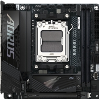 Gigabyte B850I AORUS PRO AMD AM5 Socket Motherboard, Mini-ITX, 2x DDR5 Slots, 2x M.2 Sockets, 2x USB-C Port, Fitted I/O Shield, 2.5GbE LAN, Wi-Fi 7, 1x HDMI Port