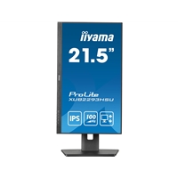 iiyama PROLITE XUB2293HSU-B7 22 inch IPS Monitor, Full HD, 1ms, USB Hub, HDMI, DisplayPort, Freesync, 100Hz, Speakers, Black, Internal PSU, VESA, Height Adjustable, Pivot