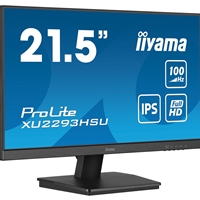 iiyama PROLITE XU2293HSU-B7 22 inch IPS Monitor, Full HD, 1ms, USB Hubx2, HDMI, DisplayPort, Freesync, 100Hz, Speakers, Black, ACR, Internal PSU, VESA