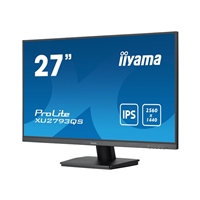 iiyama Prolite XU2793QS-B7 27 inch IPS Monitor, WQHD, 1ms, HDMI, DisplayPort, 100Hz, Speakers, Black, Internal PSU, VESA