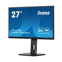 iiyama ProLite XUB2797HSN-B2 27 Inch Full HD IPS Monitor, Matte Black, USB-C Dock, RJ45, 100 Hz, 1x HDMI, 1x DisplayPort, 4x USB Hub, Speakers, Height Adjust, Pivot, VESA