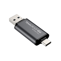 Team TX1364GC01 2 in 1 Dual OTG 64GB Flash Drive, X1 USB 3.2 Gen1, Type C & A, Plug and Play