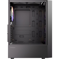 Antec AX27 RGB Elite Mid-Tower Gaming PC Case with Tempered Glass, Full Mesh Front Panel, 4 Pre-installed 120mm Fixed-RGB Fans, ATX/Micro-ATX/ITX Compatible, Black