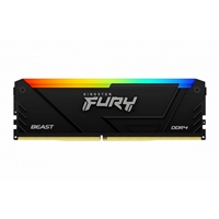 <b>Kingston FURY Beast RGB 64GB (32GB x2) DDR4 3600MT/s Memory DIMM - Black</b><br/><br/><b>Features</b><br/>Perfect For Gamers<br/>Perfect For PC Enthusiasts<br/>Perfect For Content Creators<br/>FURY is High-Performance Memory and Storage<br/><br/><b>Kingston FURY Beast DDR4 RGB Memory</b><br/>Kingston FURY Beast DDR4 RGB memory upgrades the style and performance of any system. Featuring stunning RGB lighting to complement the sleek black heat spreader and impressive speeds up to 3733MT/s. Choose between Intel XMP Certified & XMP-Ready profiles
