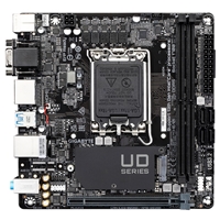 <b>H610I (Rev. 1.0)</b><br/><br/><b>KEY FEATURES:</b><br/>Supports Intel® Core™ 14th/ 13th /12th processors<br/>Dual Channel Non-ECC Unbuffered DDR5