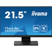 iiyama PROLITE T2252MSC-B2 21.5 Inch 10 Point Touchscreen IPS Monitor, Full HD, 5ms, USB Hub, HDMI, DisplayPort, Speakers, Black, Internal PSU, VESA