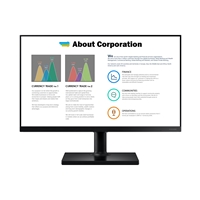 Samsung F24T450FQR T45F Series 24 Inch Full HD Monitor, 1080p, 75Hz, 5ms, IPS LED, 2x HDMI, DisplayPort, USB Hub, Height Adjustable, Pivot, Freesync, Internal PSU, VESA
