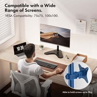 <b>VonHaus Single Monitor Mount and Stand</b><br/><br/>Adjust your screen easily for optimum viewing with the fully adjustable VonHaus Single Monitor Mount. <br/><br/>More than your average monitor stand
