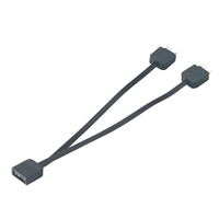 <b>1-to-2 Addressable RGB LED Splitter Cable</b><br/>- Turn one lighting connection into two.<br/>- Converts one 5V 3-pin addressable RGB LED connector into two 5V 3-pin addressable RGB LED connectors<br/>- Length: 12cm<br/>- Split and extend a lighting connection.<br/>- Compatible with ASRock