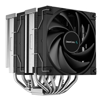 <b>AK620</b><br/>High Performance Dual Tower CPU Cooler<br/>Achieve dominant cooling and silent efficiency with the DeepCool AK620 High Performance CPU Cooler equipped with six copper heat pipes stacked with a dense dual-tower fin array and two 120 FDB fans.<br/><br/><b>UNLOCKED POTENTIAL</b><br/>Achieve peak performance on your CPU with substantial cooling capacity for high frequency overclocking. The AK620 features a maximum heat dissipation power of 260W and improved airflow to lower temperatures during demanding system applications.<br/><br/><b>COOL