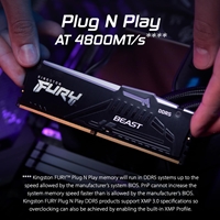 Kingston FURY™ Beast DDR5 RGB2 lets you overclock in style on next-gen gaming platforms with cutting-edge technology. Experience the superior speed advancements of DDR5 with double the banks and double the burst length.<br/>Vibrant RGB lighting customizable with Kingston FURY CTRL software and patented Infrared Sync TechnologyTM along with the new heat spreader designs in black or white