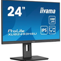 24" IPS technology panel with USB hub and 100Hz refresh rate and 150mm height adjustable stand<br/>Stylish edge-to-edge design makes the ProLite XUB2493HSU perfect for multi-monitor set-ups. The IPS panel technology offers accurate and consistent colour reproduction with wide viewing angles. The 100Hz refresh rate together with AdaptiveSync function provides an instant